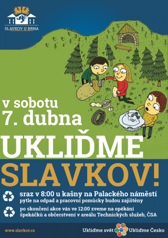 plakát Ukliďme Slavkov 7. 4. 2018